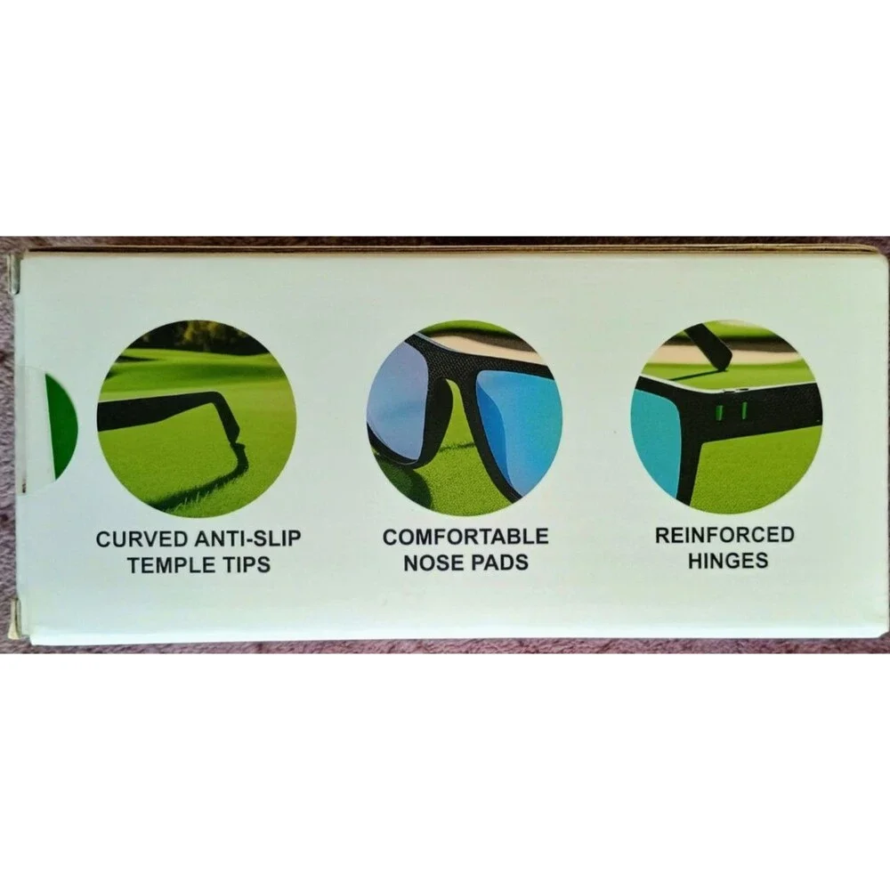 Arttodo Polarized Golf Sunglasses Blue Mirror UV400 Men Women TYJ-1104 NIB